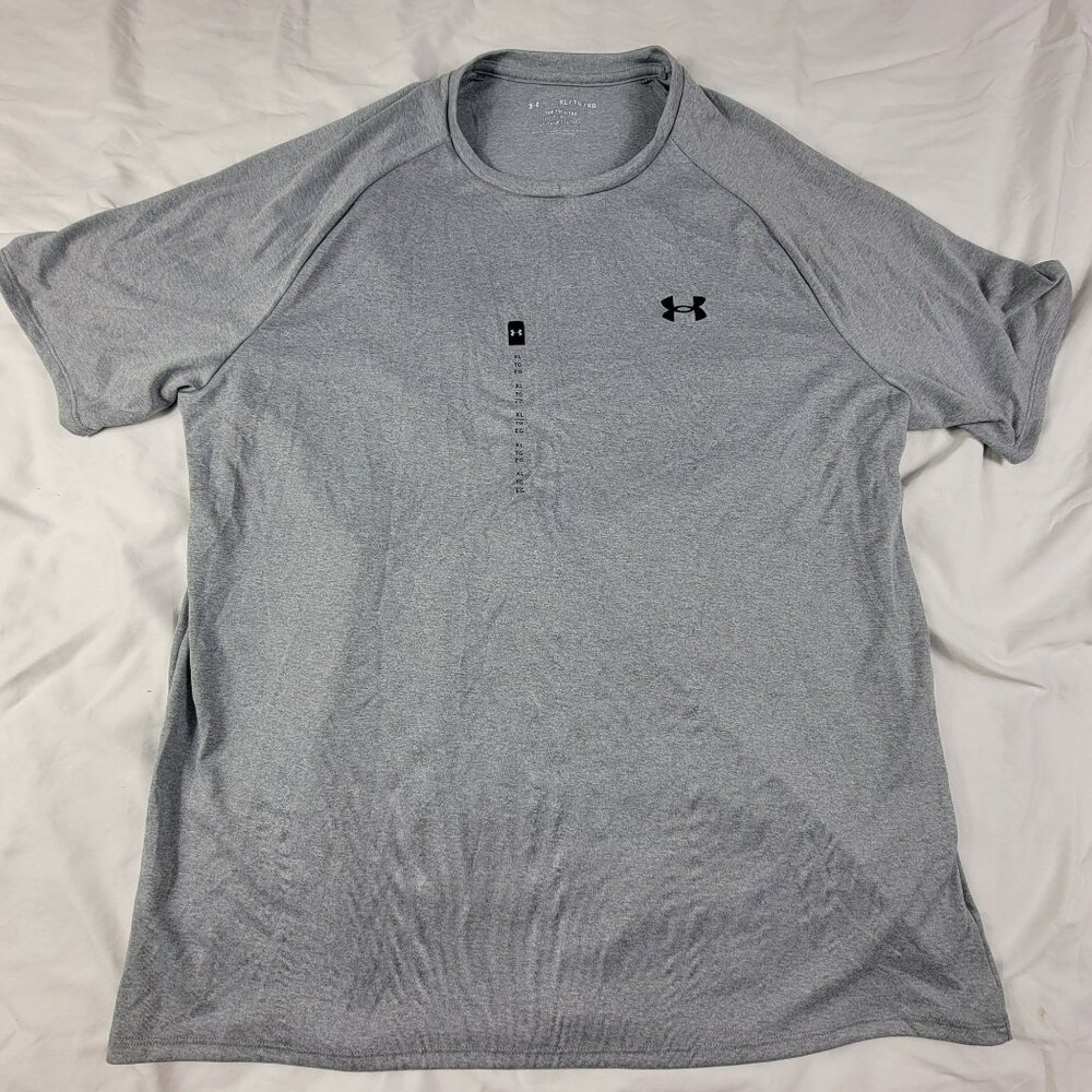Under Armour Mens XL Gray The Tech Tee Shirt Short Sleeve Athletic Casual